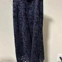 (USED美品)エポカ レディースひざ下レース柄フレアースカート