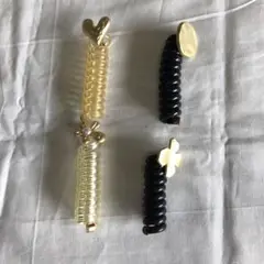 スパイラルヘアゴム　 コイルポニー　 4個セット