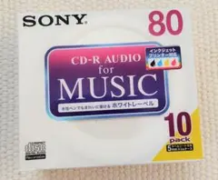 SONY 録音用CD-Rオーディオ 80分 ホワイトレーベル 10枚Pack