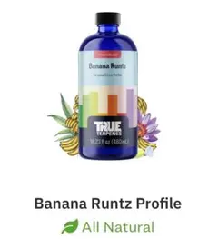 TRUE テンペン 香料 CBD CBN 10ml Banana Runtz