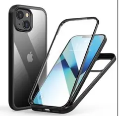 MQman iPhone13 ケース 前面ガラス+背面ガラス