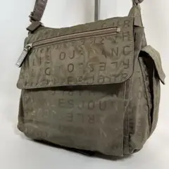 訳ありCHARLES JOURDAN ショルダーバッグ カーキ 斜め掛けカバン