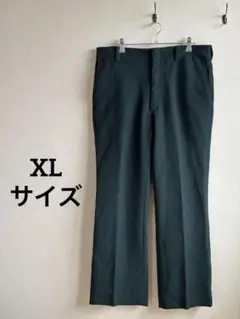 ダークグリーン フレアパンツ ポリエステル100% 【XLサイズ相当】