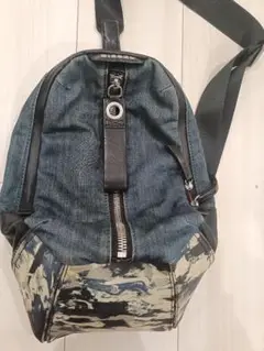 DIESEL デニムレザー ショルダーバッグ
