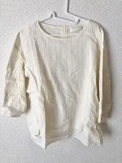 【未着用品】PARADIS TERRE アイボリー 七分袖シャツ