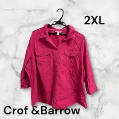 Crof & Barrow 2XLピンクシャツ ビッグサイズ　大きめ