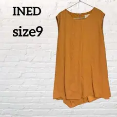 《イネド》ノースリーブチュニック【size９】山吹色　裏地あり　バックファスナー
