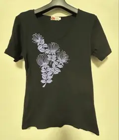 【美品】Hula Lehua 花柄XL ブラック トップス