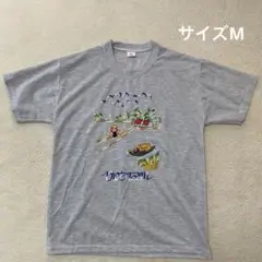 未使用　ベトナム　Tシャツ 刺繍　グレー　サイズM アメカジ