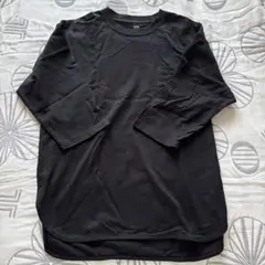 160cm ブラック 長袖Tシャツ ポケット付き