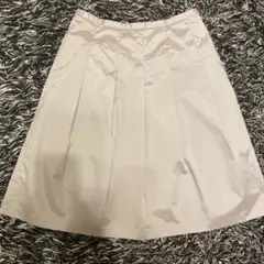 【美品】エムエフエディトリアル　スカート　ベージュ　フレアスカート M 光沢