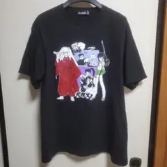 【美品】犬夜叉×リッスンフレーバー　コラボ　Tシャツ　アニメT　ブラック