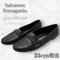 FERRAGAMO フェラガモ　ドライビングシューズ　パンプス　23cm 黒　靴