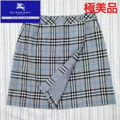 ★極美品★バーバリーブルーレーベル*人気!巻きスカート*グレー*38/M