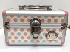 美品◆不二家 ペコちゃんのミルキー柄 コスメボックス宝石箱小物入れアクセサリー