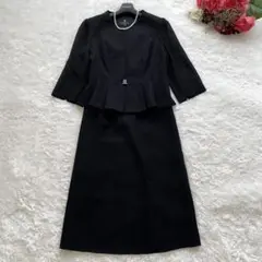 未使用✨ LANVIN NOIR✨東京ソワール✨フォーマルワンピース　涼しい　M