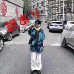 【訳あり商品】ユニセックス スノーカモパンツ カーゴパンツ 韓国 ホワイト 軍物