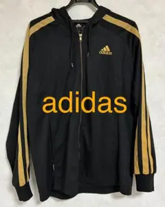 adidas　アディダス　ジャージ　上　黒　金　CLIMALITE