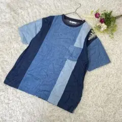 【セブンデイズサンデイ】半袖Tシャツ　デニムカラー　薄手　コットン100% M