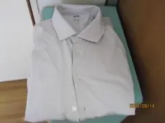 UNIQLO　AIRism メンズ半袖ワイシャツ　ライトグレー　L
