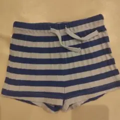H&M 青と白のストライプパンツ 6-9M