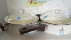 新品未使用 ファミリーバニー ホーロー鍋セット