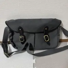 グレー キャンバス メッセンジャーバッグ
