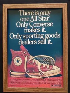 コンバースCONVERSEポスターフレーム付き壁掛けパロディレトロ広告