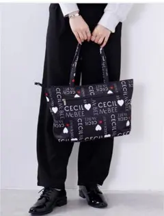 最終価格 新品 正規品＜CECIL McBEE＞ ロゴパターントートバッグL