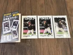 ソフトバンクホークス　シークレット写真風ステッカー3点セット