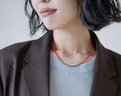新品【eL+1】 beads short necklace レッド おねさん