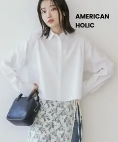 【AMERICAN HOLIC】クロップドシャツ