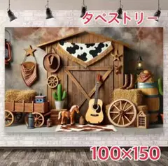 カウボーイ 西部劇 タペストリー 背景布 ＃107