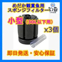 ★水質浄化★スポンジフィルター小型水槽用3個 めだか 金魚 PSB クロレラV