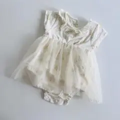花柄フリル付きワンピース 70cm 80cm ベビーワンピ