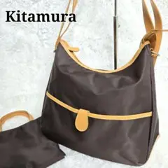 ✨美品✨ キタムラ ショルダーバッグ 2WAY ナイロン レザー ミニバッグ付