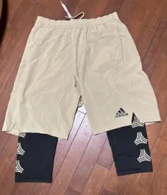 adidas インナー付きハーフパンツ　O