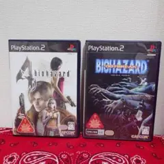 【PS2】　2枚セット　バイオハザード4　 アウトブレイク　2枚セット　ソフト