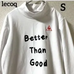 《lecoq》ルコック　メンズ　ゴルフウェア　長袖　モクネック　英字ロゴ　S