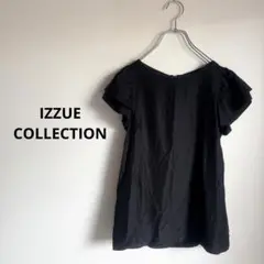 IZZUE COLLECTION フレンチスリーブフリルトップス シルク100%
