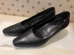 美品◎WASHINGTON GINZA ブラック　ヒール25cm EEサイズ