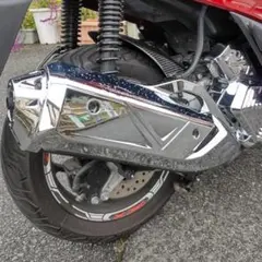 新型PCX【JK05/KF47】デビル・リヤマフラーカバー(クローム色)❗❗