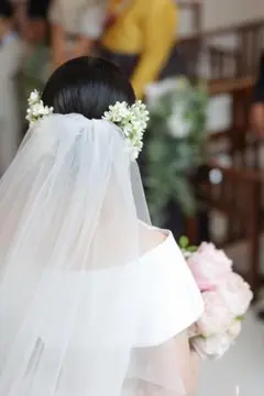 ウェディングベール　シンプル　結婚式　3m
