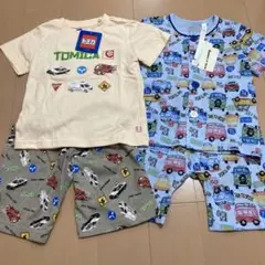 新品　トミカ ベビーパジャマ２つセット 90cm
