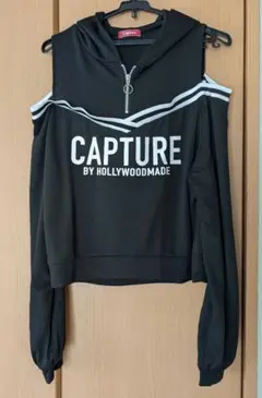 HOLLYWOODMADE ブラック フード付き トップス L