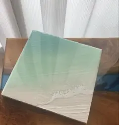 レジンアート海　オーシャンアート　テクスチャーアート24x24cm　No.180