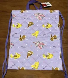☆新品☆ポケットモンスター ナップザック 紫色 約33×40cm
