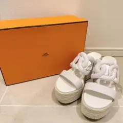 HERMES エルメス エポペ サンダル ホワイト