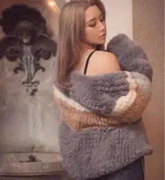 eimy istoire フェイクファージャケット サックス