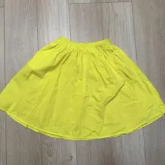 GITA ベルメゾン コットン 黄色 フレアスカート 110cm